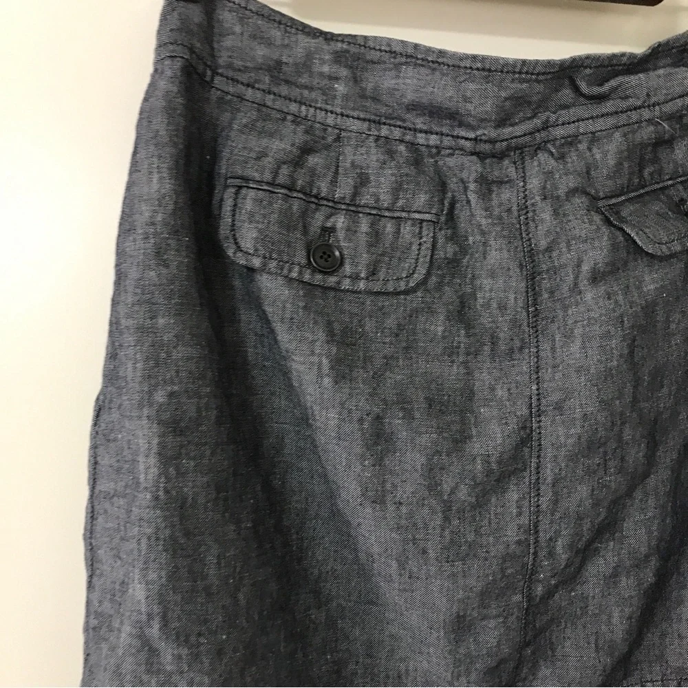 3/$15 Ann Taylor loft linen blend blue skirt
